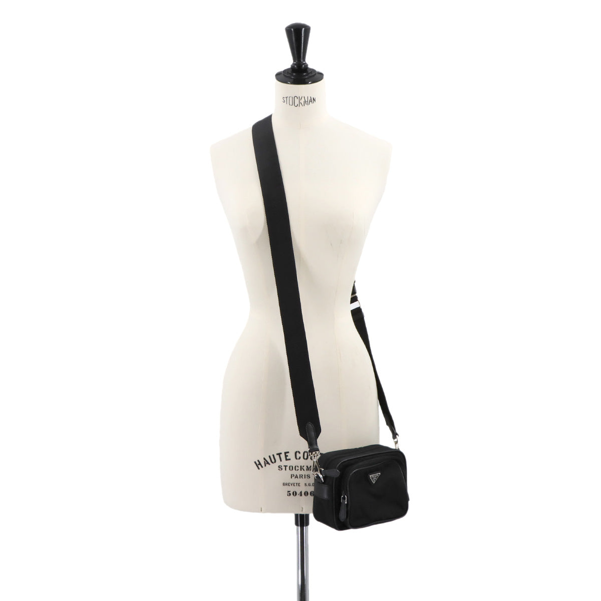 Re-Edition 2005 Shoulder Bag Nylon Leather Black 1BH153