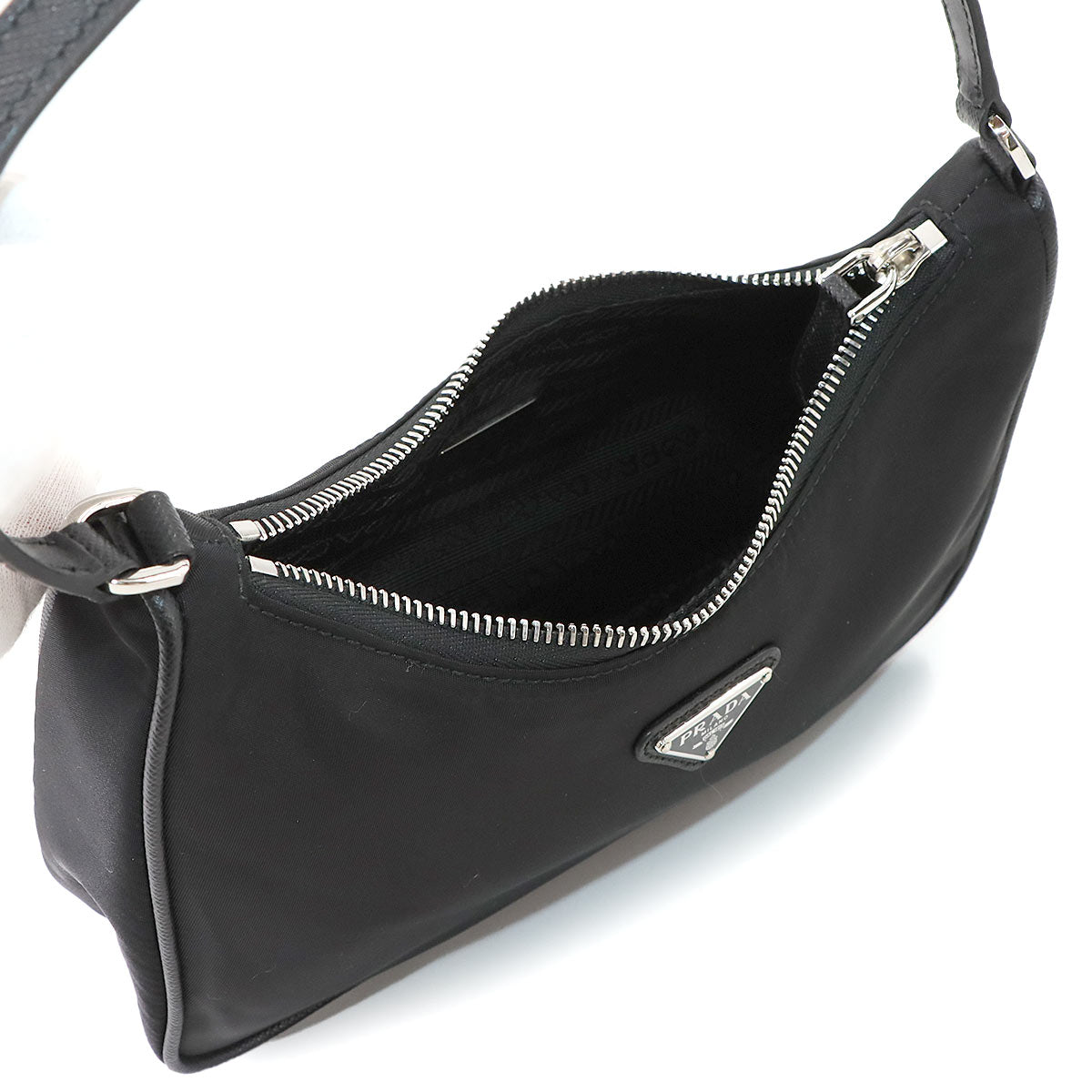 Re-Edition 2005 Mini Hand Bag Nylon Saffiano Leather 1NE204