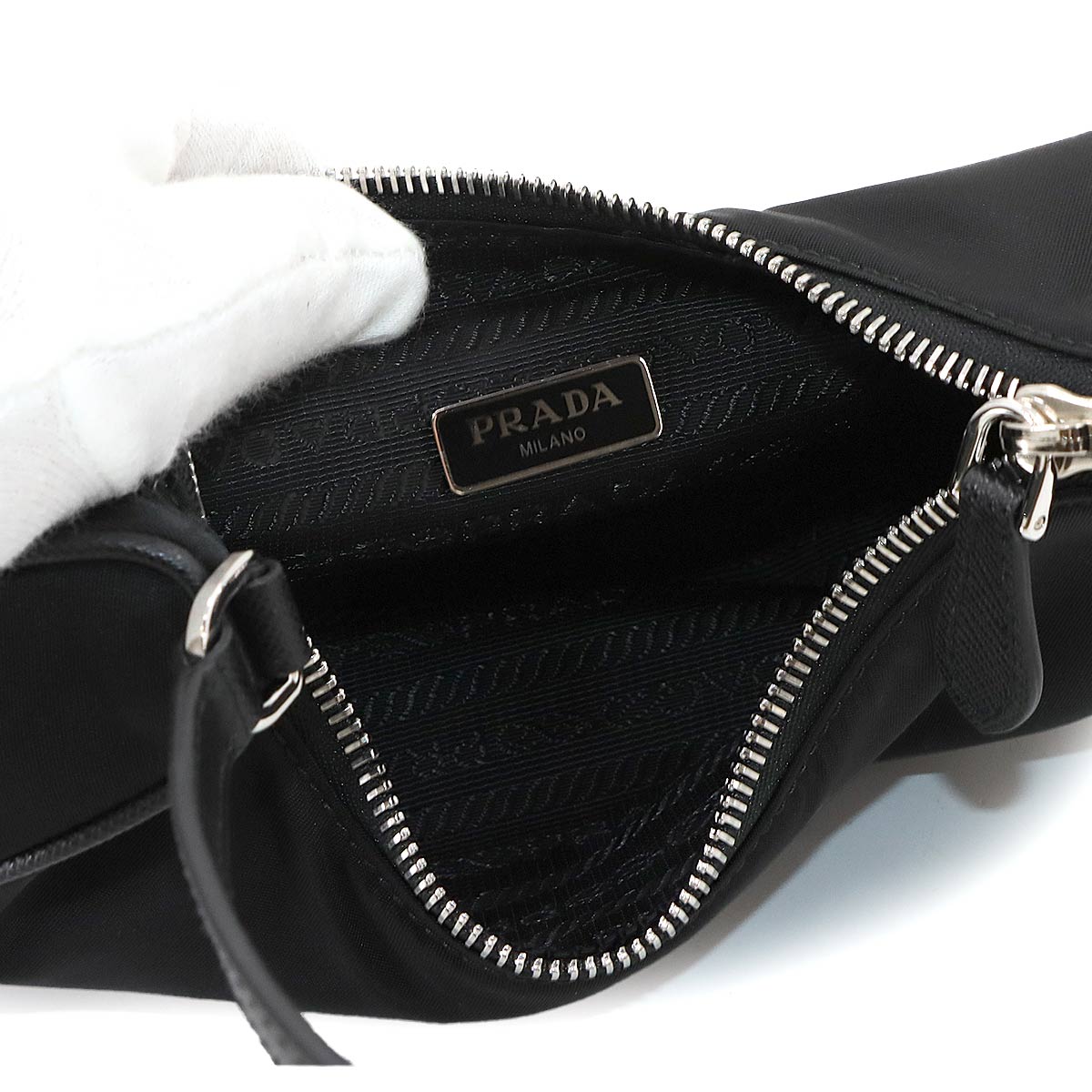 Re-Edition 2005 Mini Hand Bag Nylon Saffiano Leather 1NE204