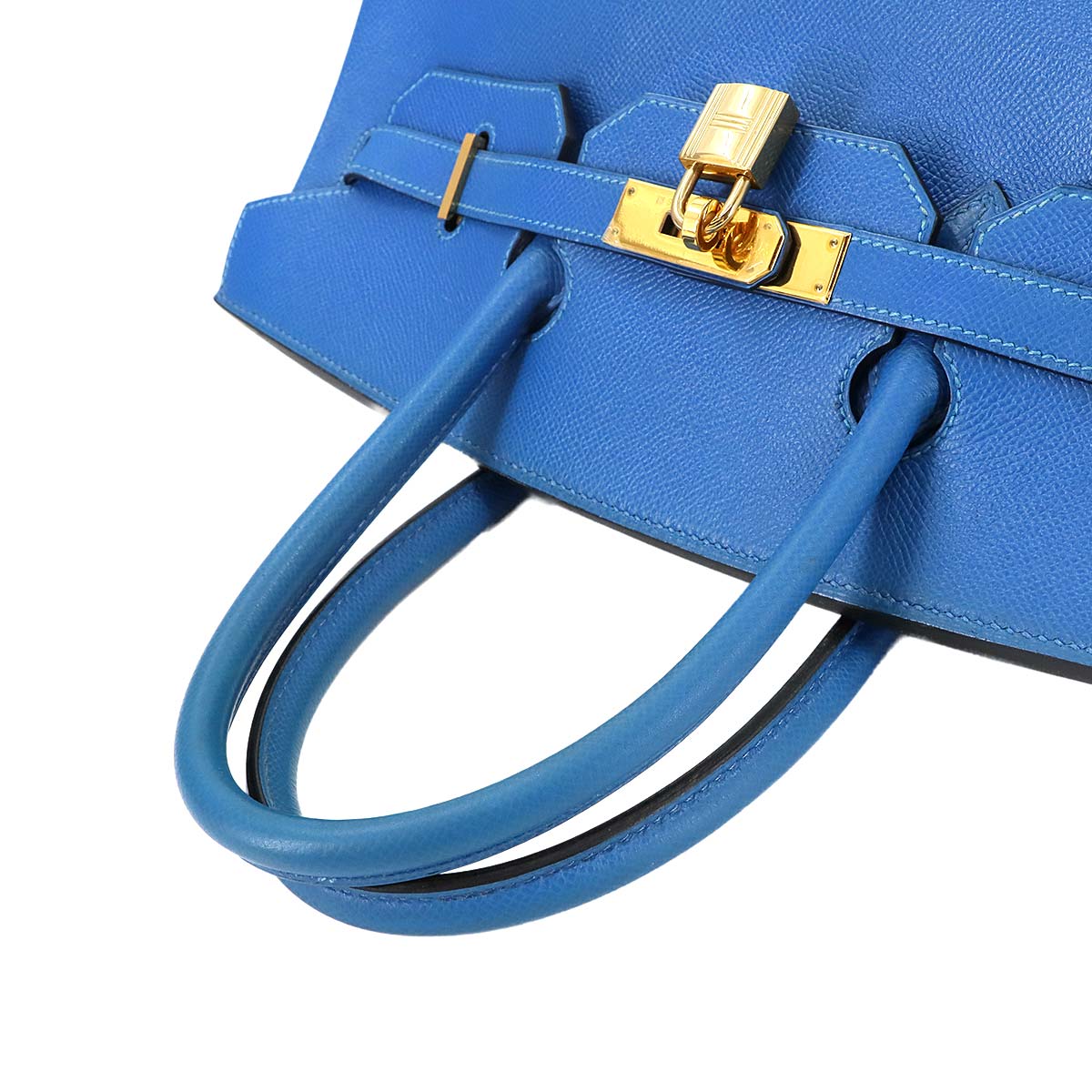 Birkin 35 Couchevel Epsom Blue Hand Bag Purse