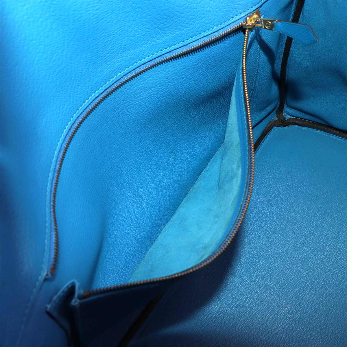 Birkin 35 Couchevel Epsom Blue Hand Bag Purse