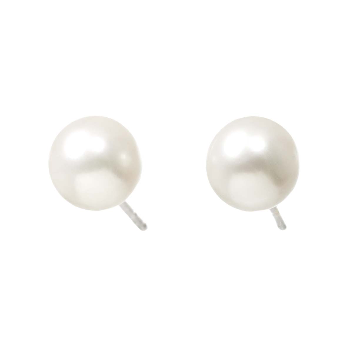 Akoya Pearl 4.9mm Earrings Pierced 18K WG 750