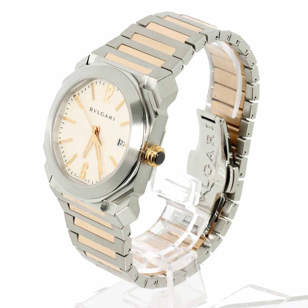 Octo BGO38S PG Automatic Date Silver Dial Mens Watch