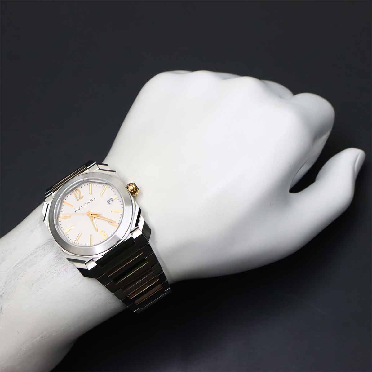 Octo BGO38S PG Automatic Date Silver Dial Mens Watch