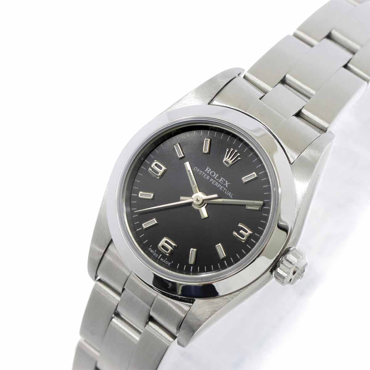 Oyster Perpetual 76080 Serial D Automatic Black Dial Ladies