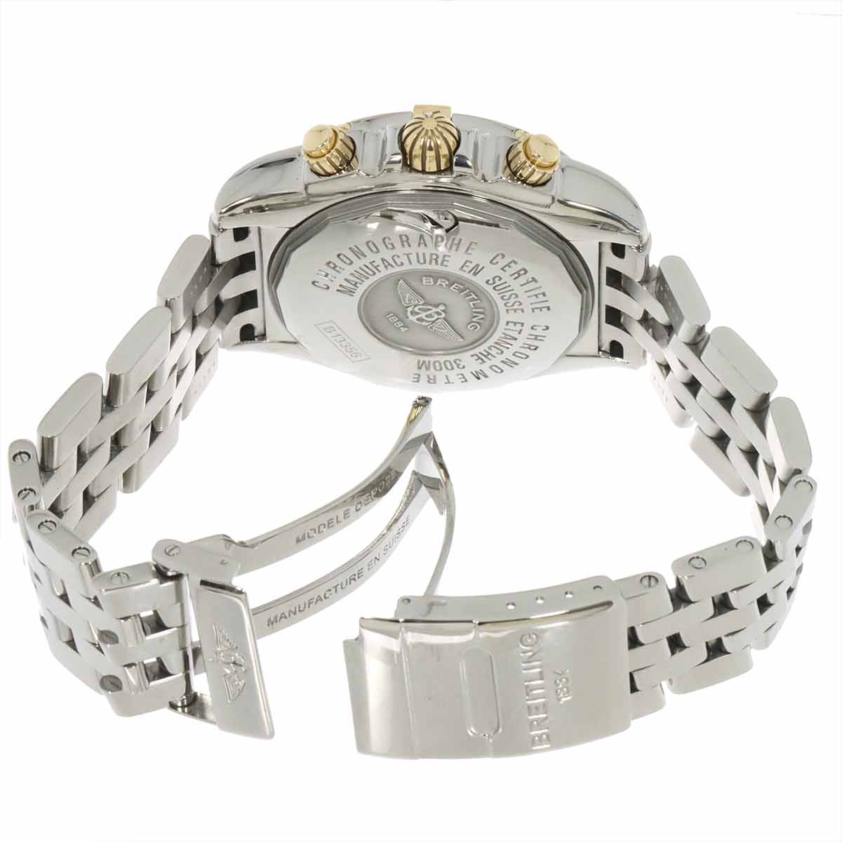 Chonomat Evolution B13356 750 YG White Shell Dial Date