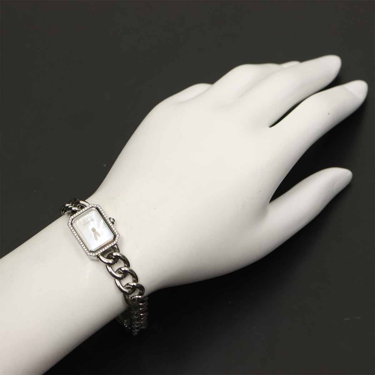 Premiere H3253 Diamond Bezel White Shell Dial Ladies Watch