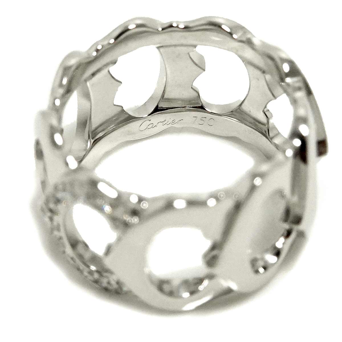 C De Diamond Ring 18K White Gold 750 size55 6.75(US)