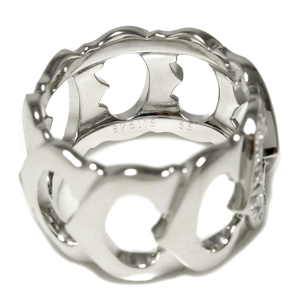 C De Diamond Ring 18K White Gold 750 size55 6.75(US)