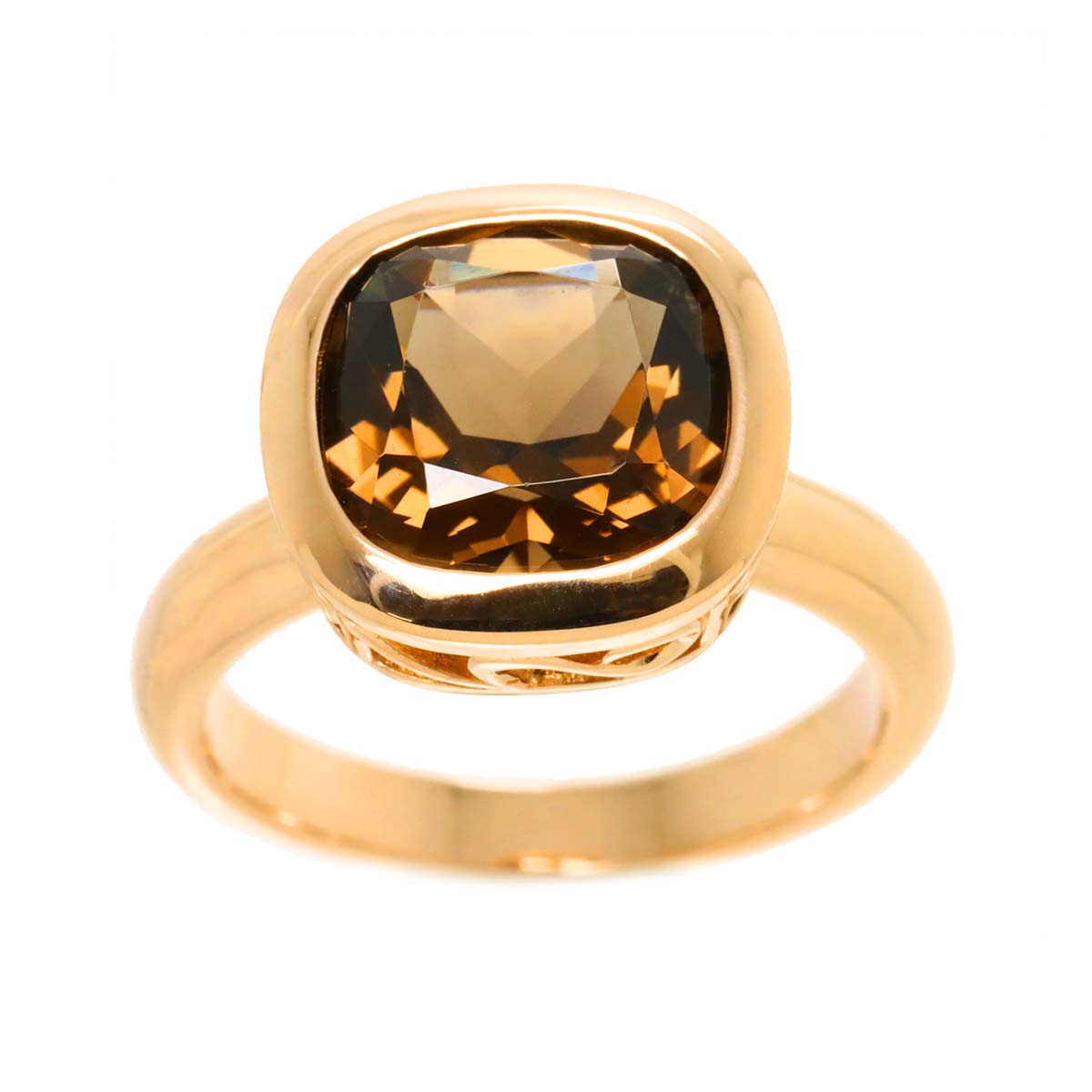 Quartz Ring 18K K18 PG 750 size6.25-6.5(US)