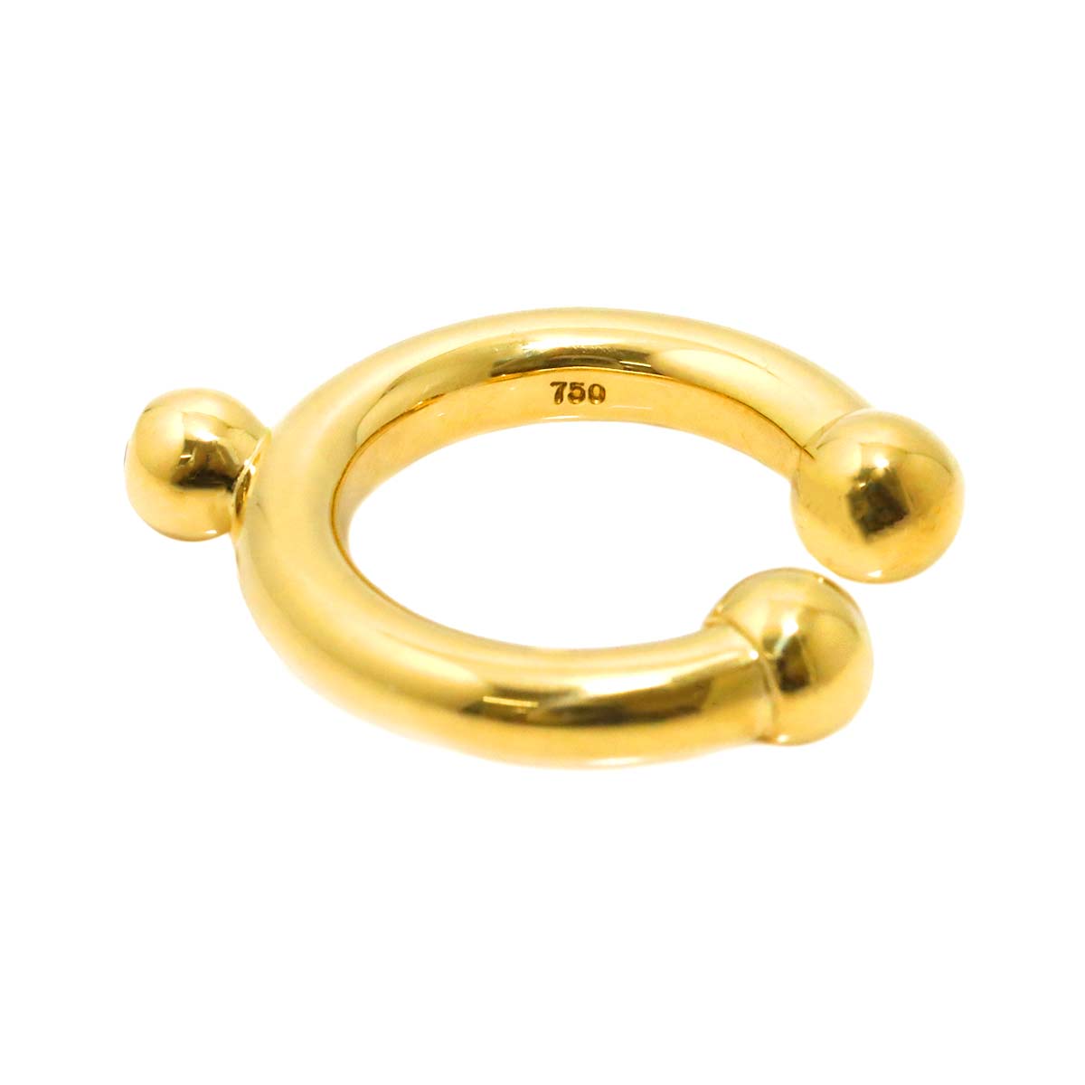 Diamond 1P Ring 18K Yellow Gold 750 Size4-4.5(US)