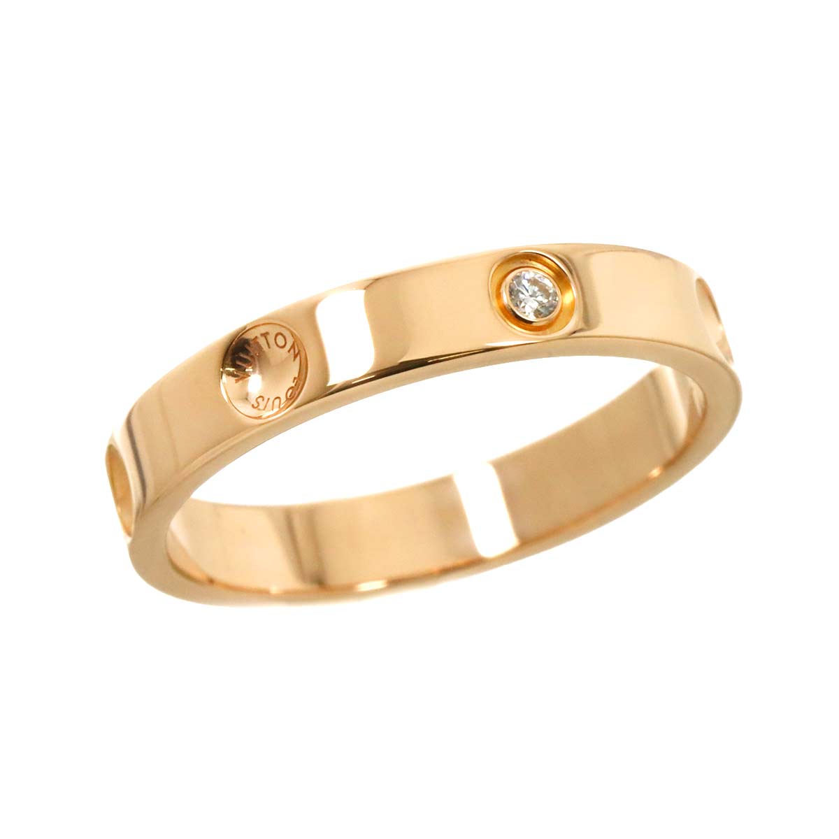 Alliance Anplant Diamond Ring K18 PG 750 Size55 7.25(US)