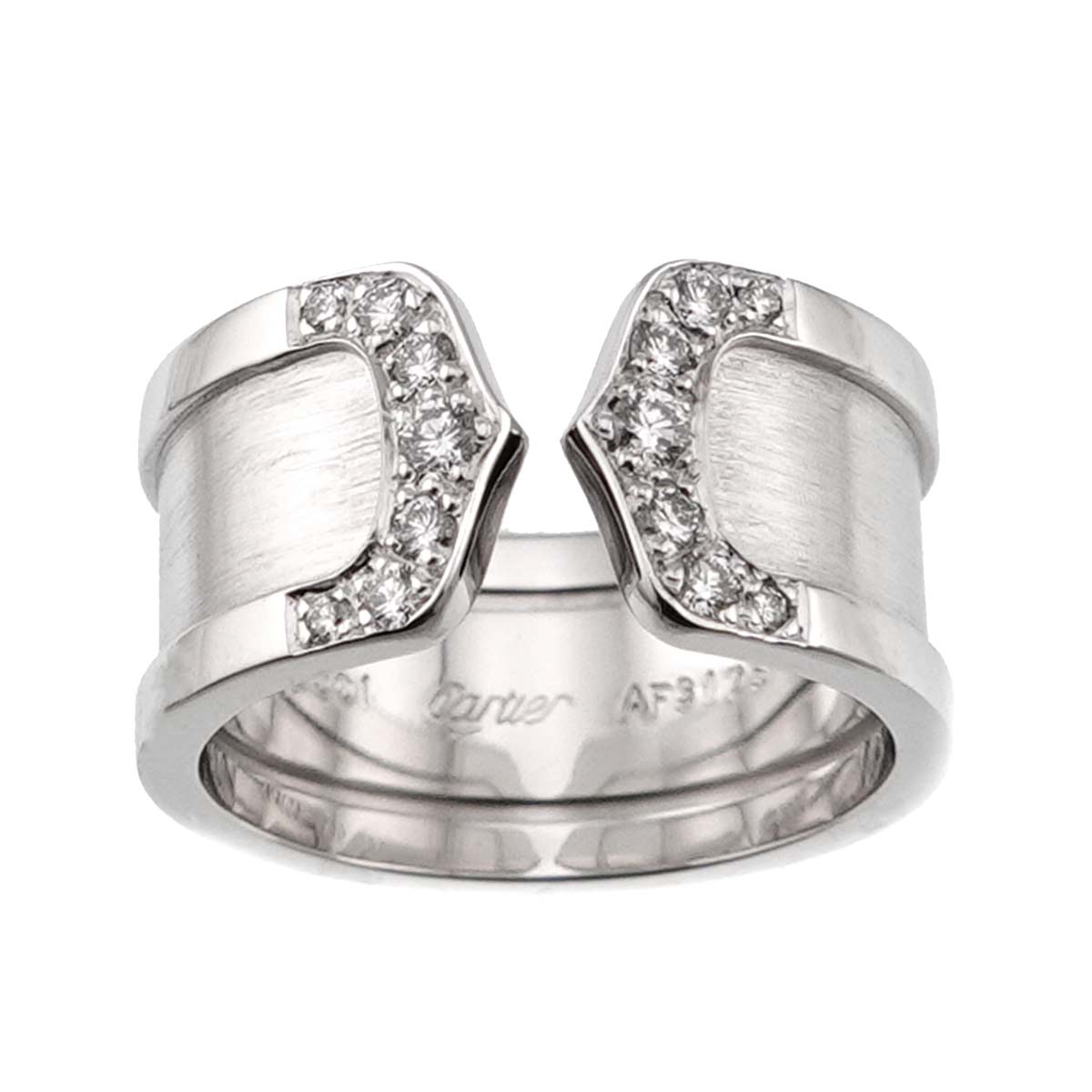 C2 Diamond Ring 18K WG 750 Size53 6-6.25(US)