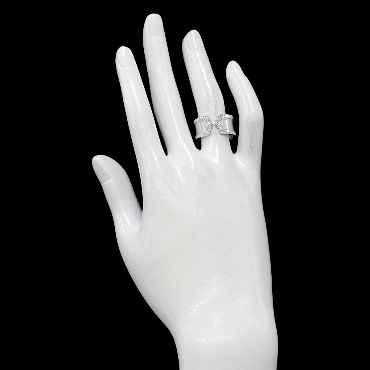 C2 Diamond Ring 18K WG 750 Size53 6-6.25(US)