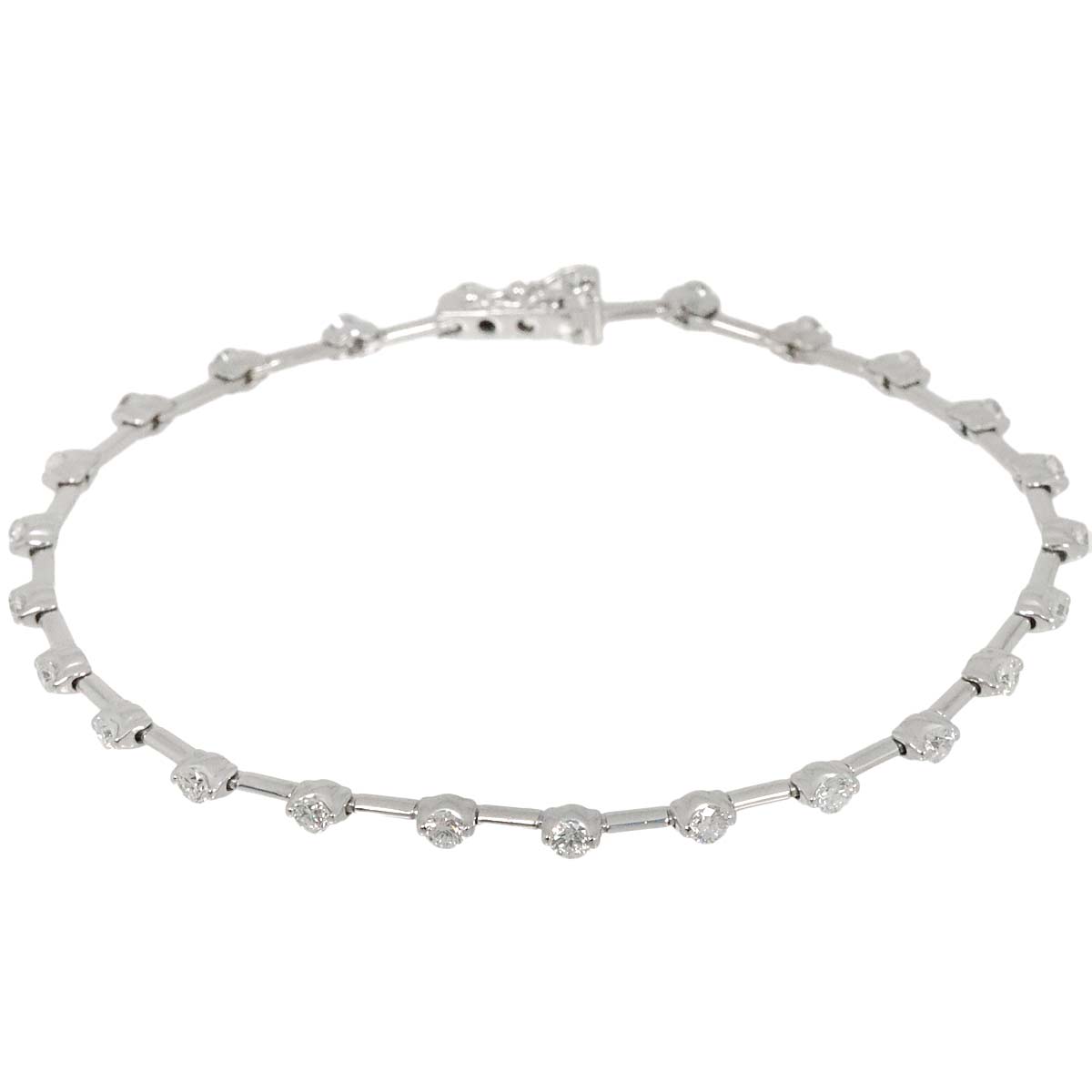 Diamond 1.25ct Bracelet 18K White Gold 750