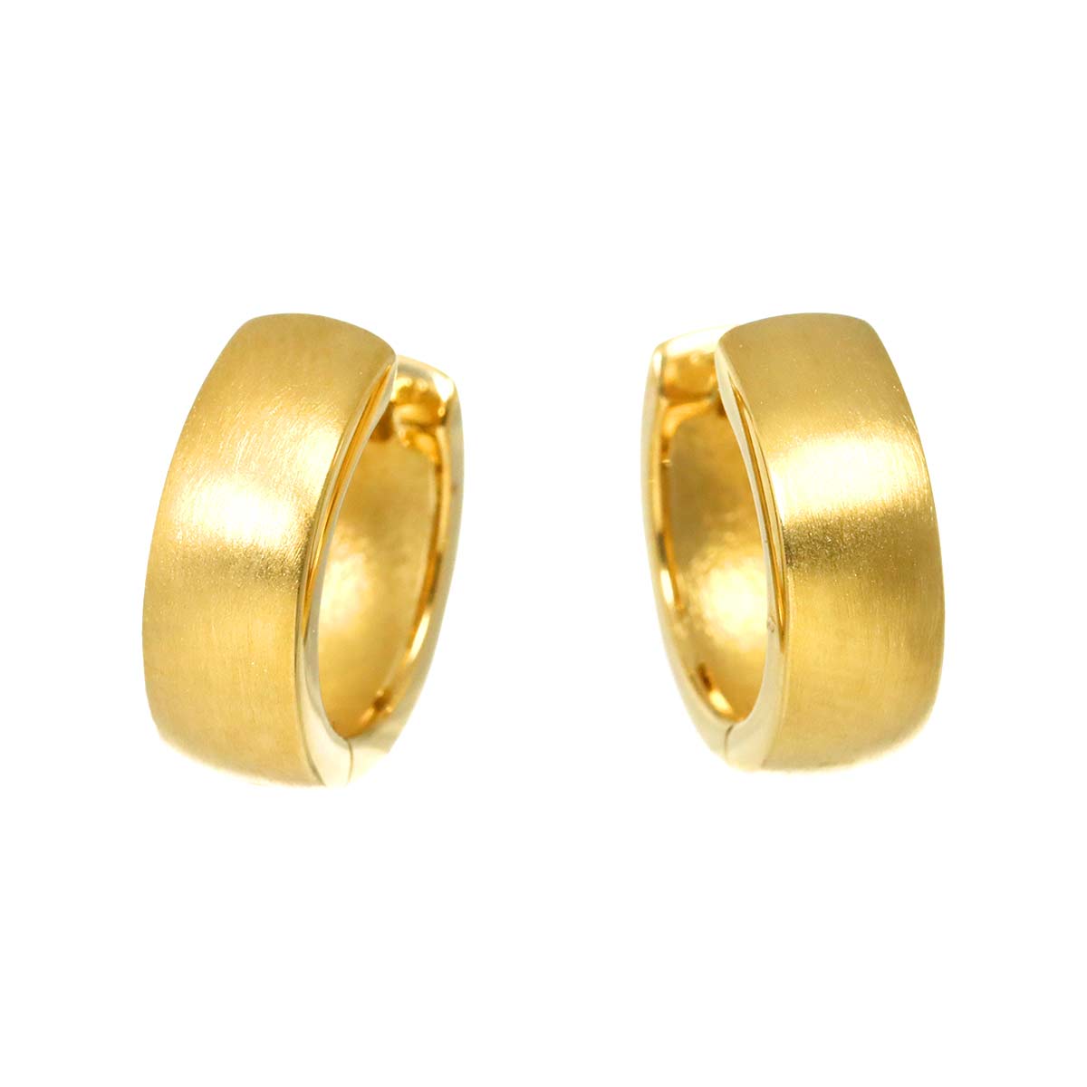 Hoop Earrings Pierced 18K YG 750