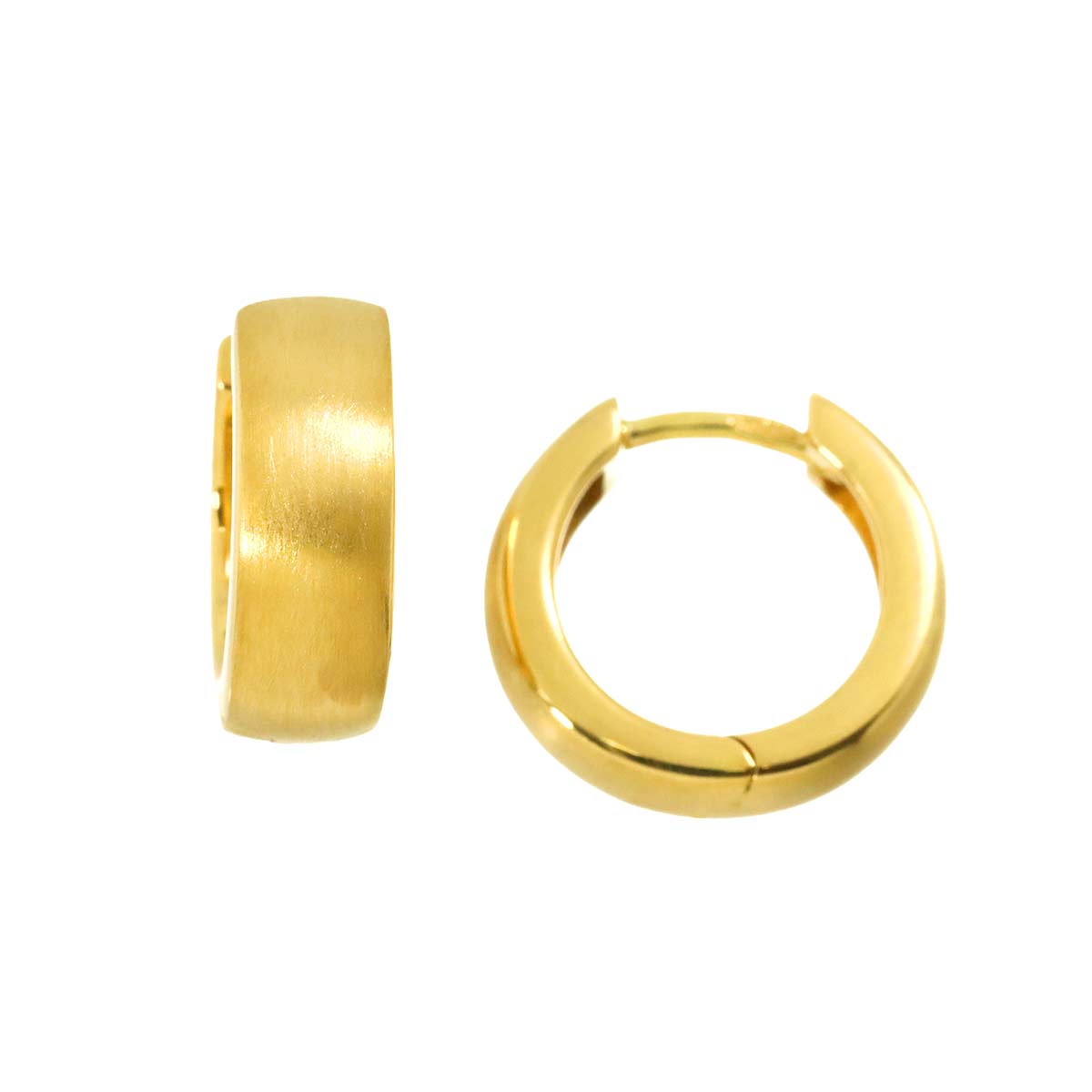 Hoop Earrings Pierced 18K YG 750