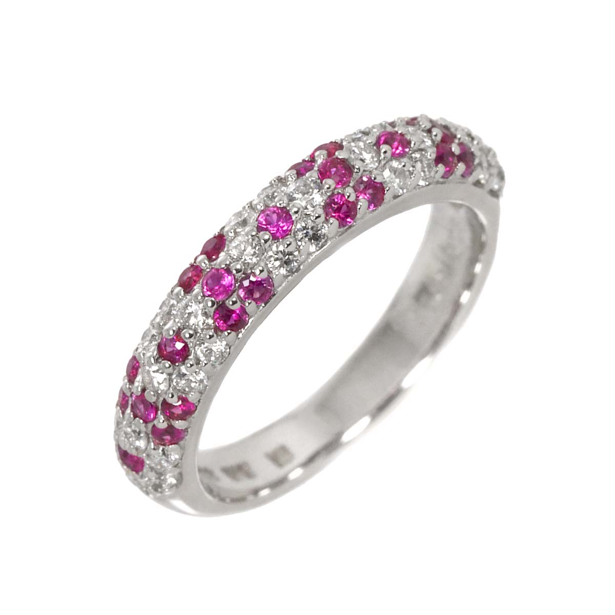 Sapphire 0.28ct Diamond 0.28ct Ring 18K WG Size 3.25(US)