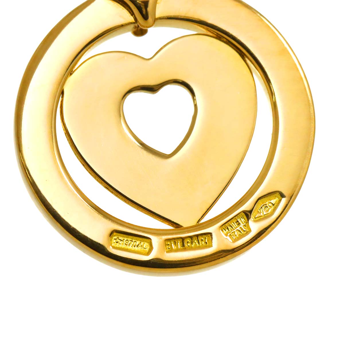Tondo Heart Pendant Top 18K YG 750