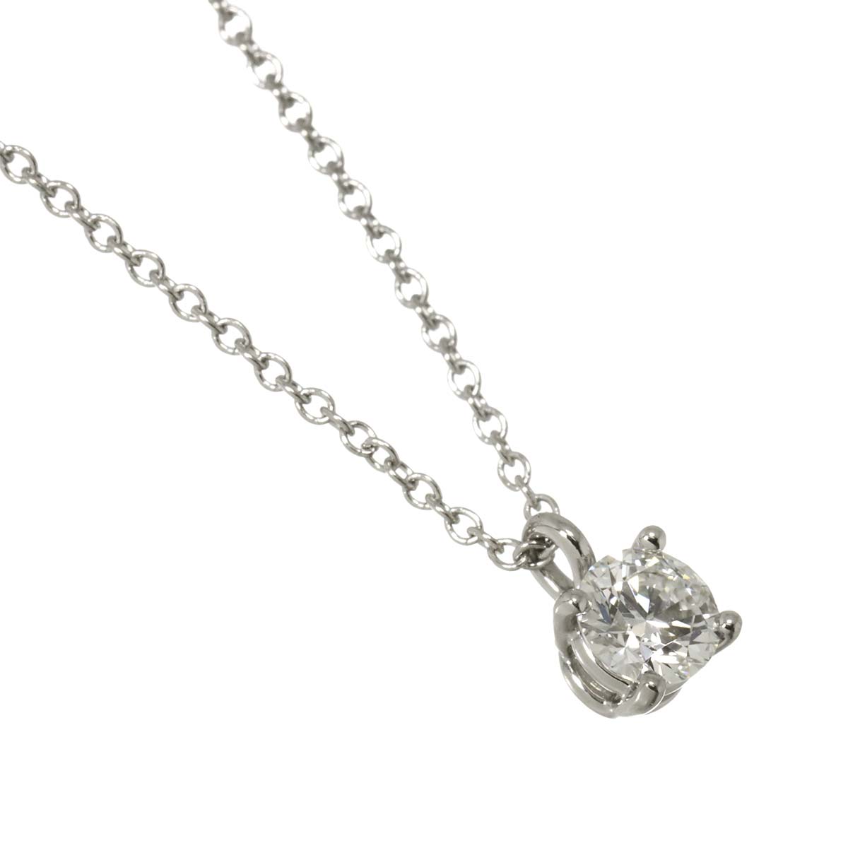 Solitaire Diamond Necklace Platinum