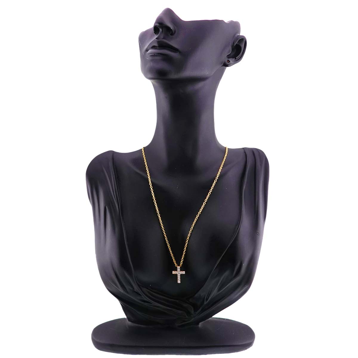 Cross Diamond Necklace 18K YG 750