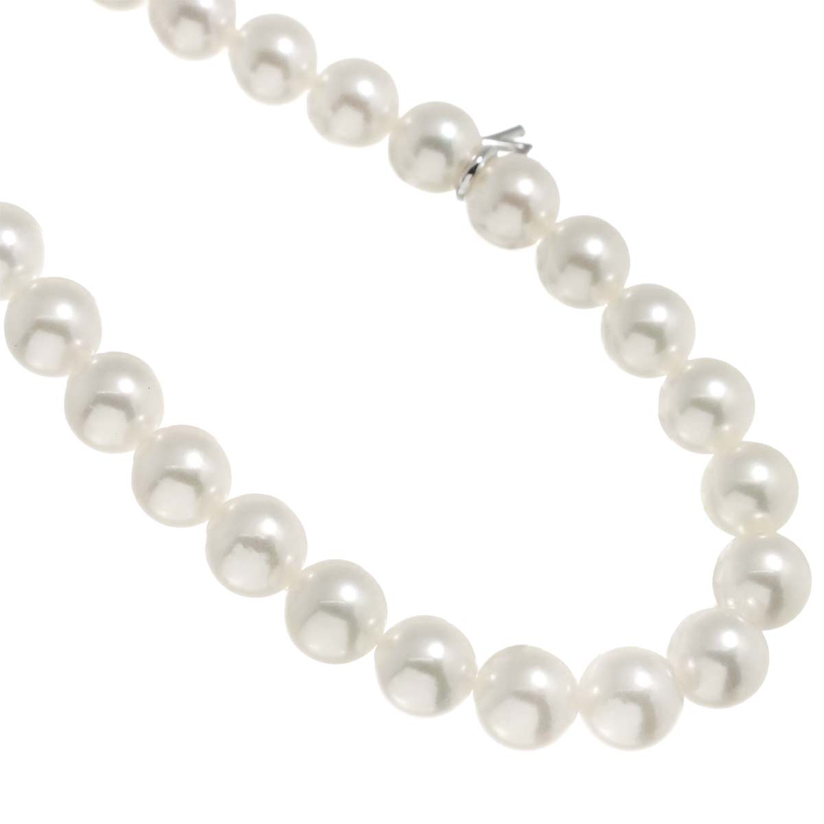 Akoya Pearl 7.4-6.9mm Necklace SV Silver