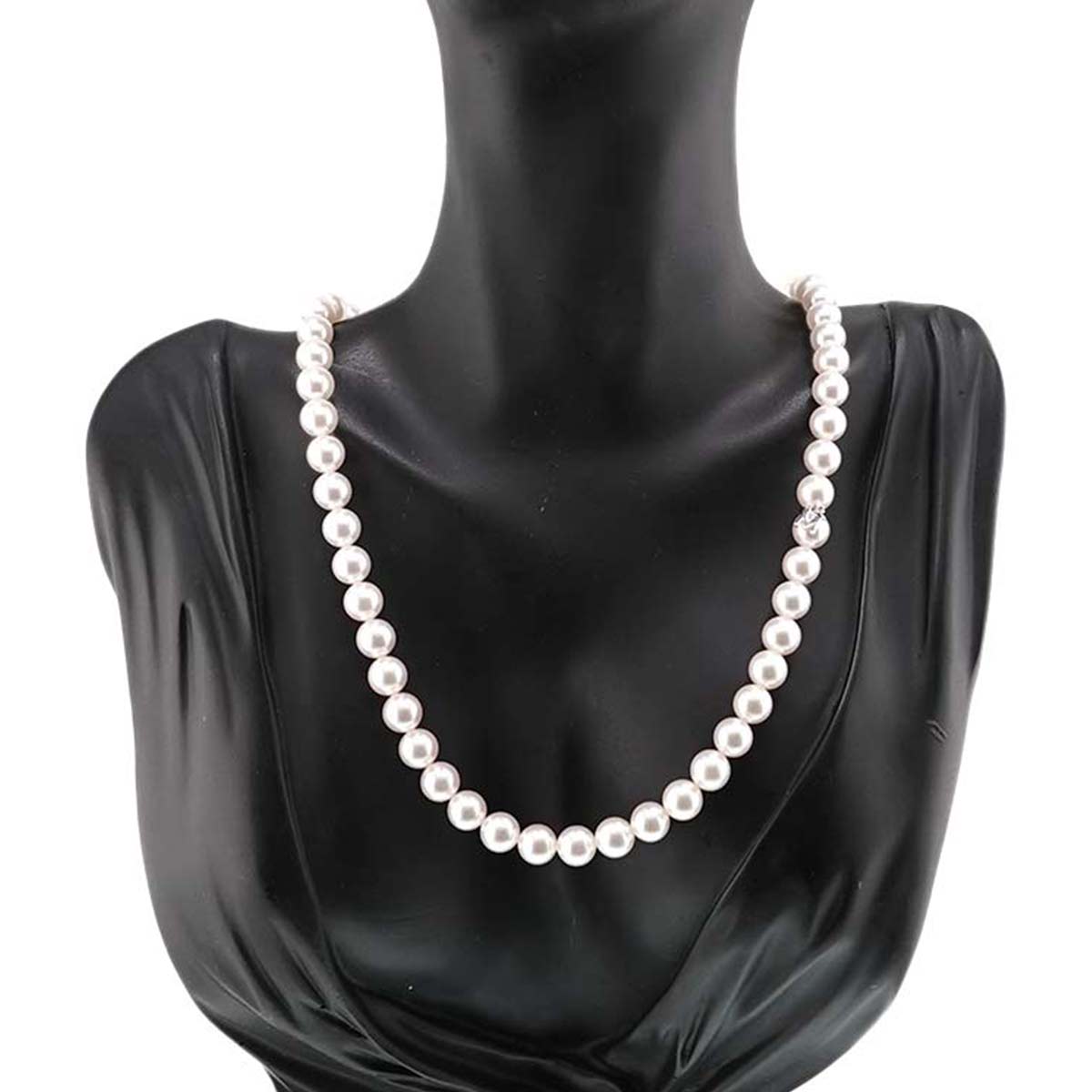 Akoya Pearl 7.4-6.9mm Necklace SV Silver