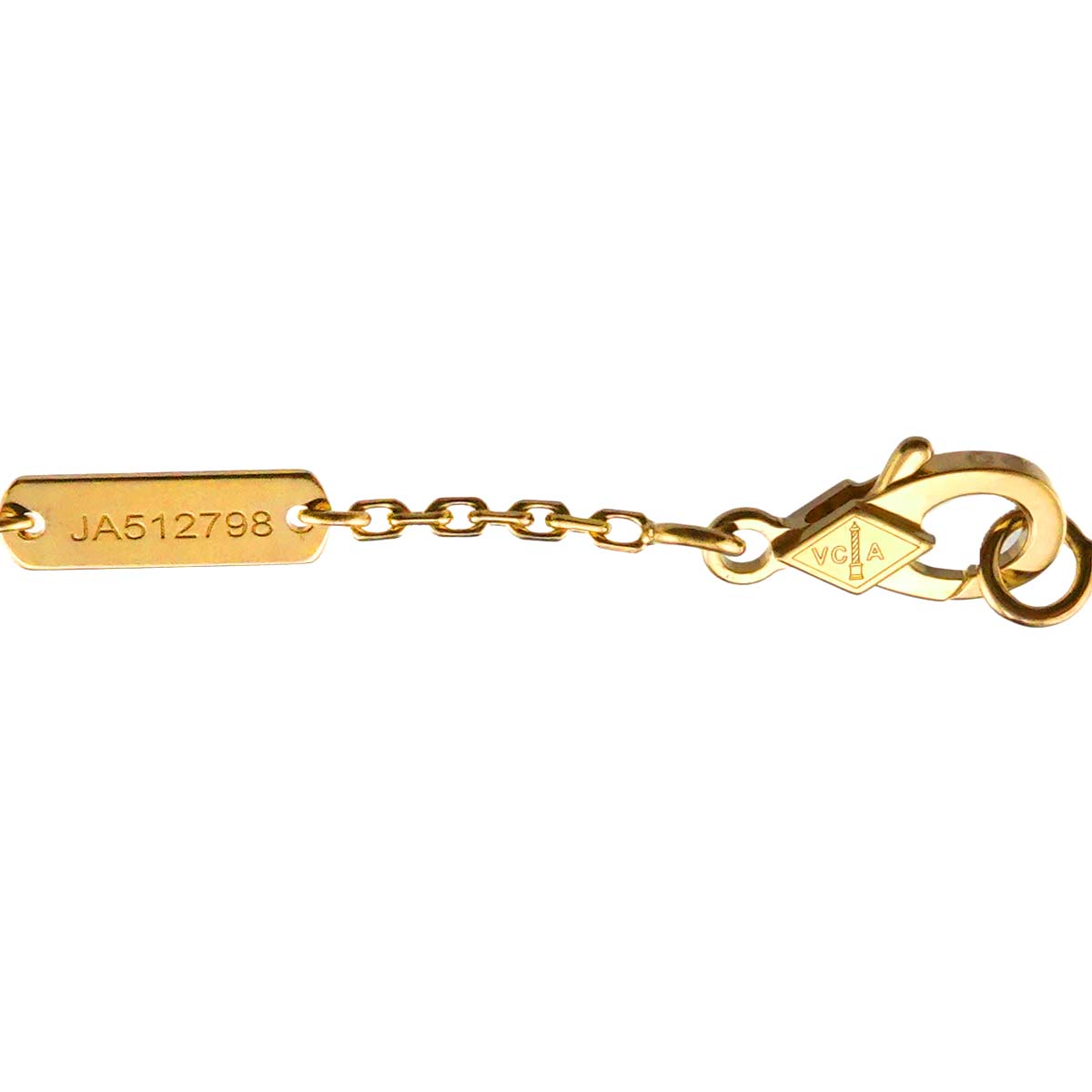 Vintage Alhambra Blue Sable Diamond Necklace 18K YG