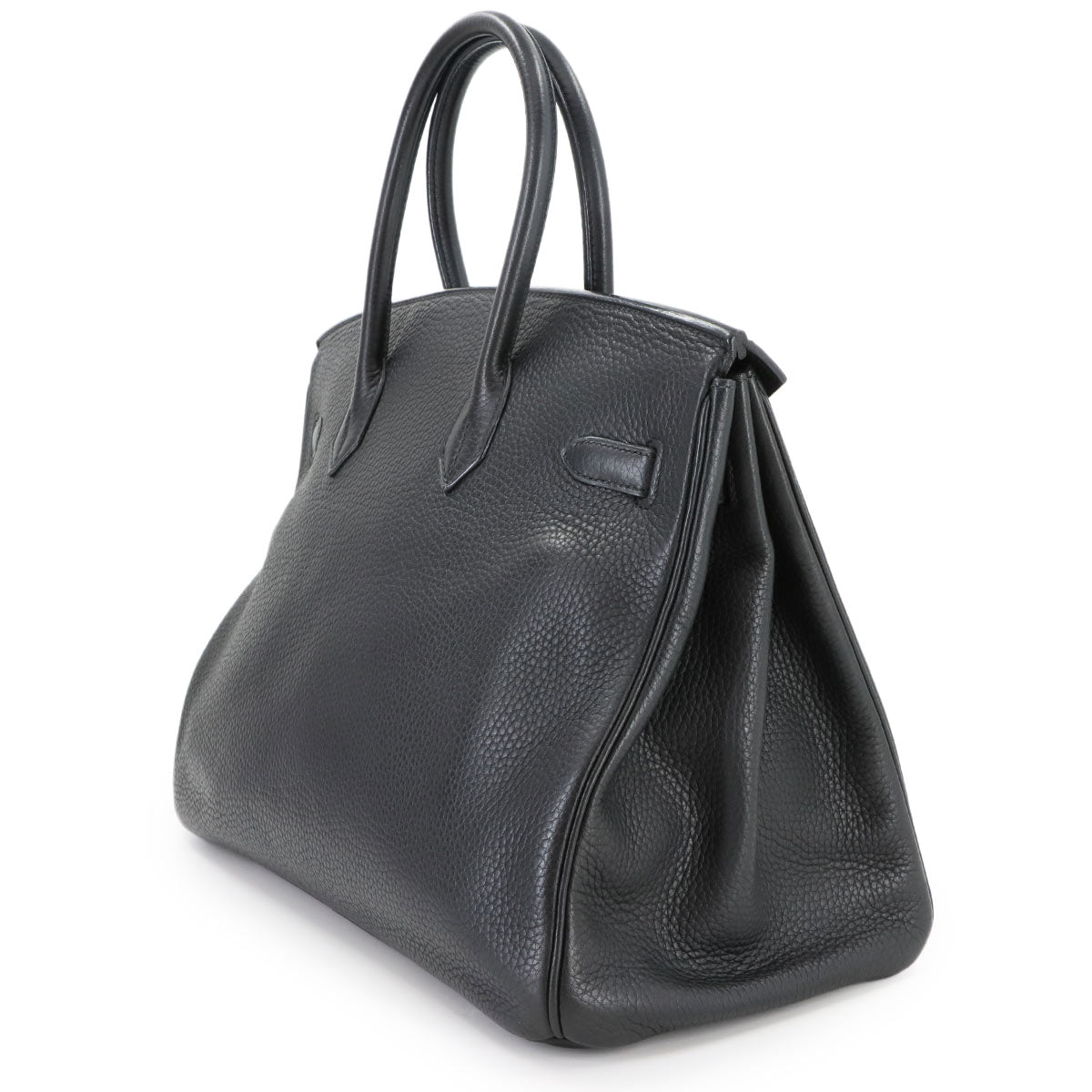Birkin 35 Hand Bag Taurillon Clemence Leather Black Purse
