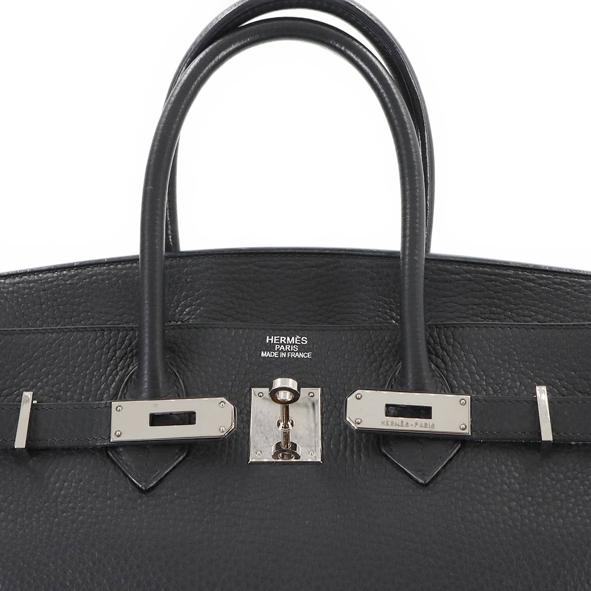 Birkin 35 Hand Bag Taurillon Clemence Leather Black Purse