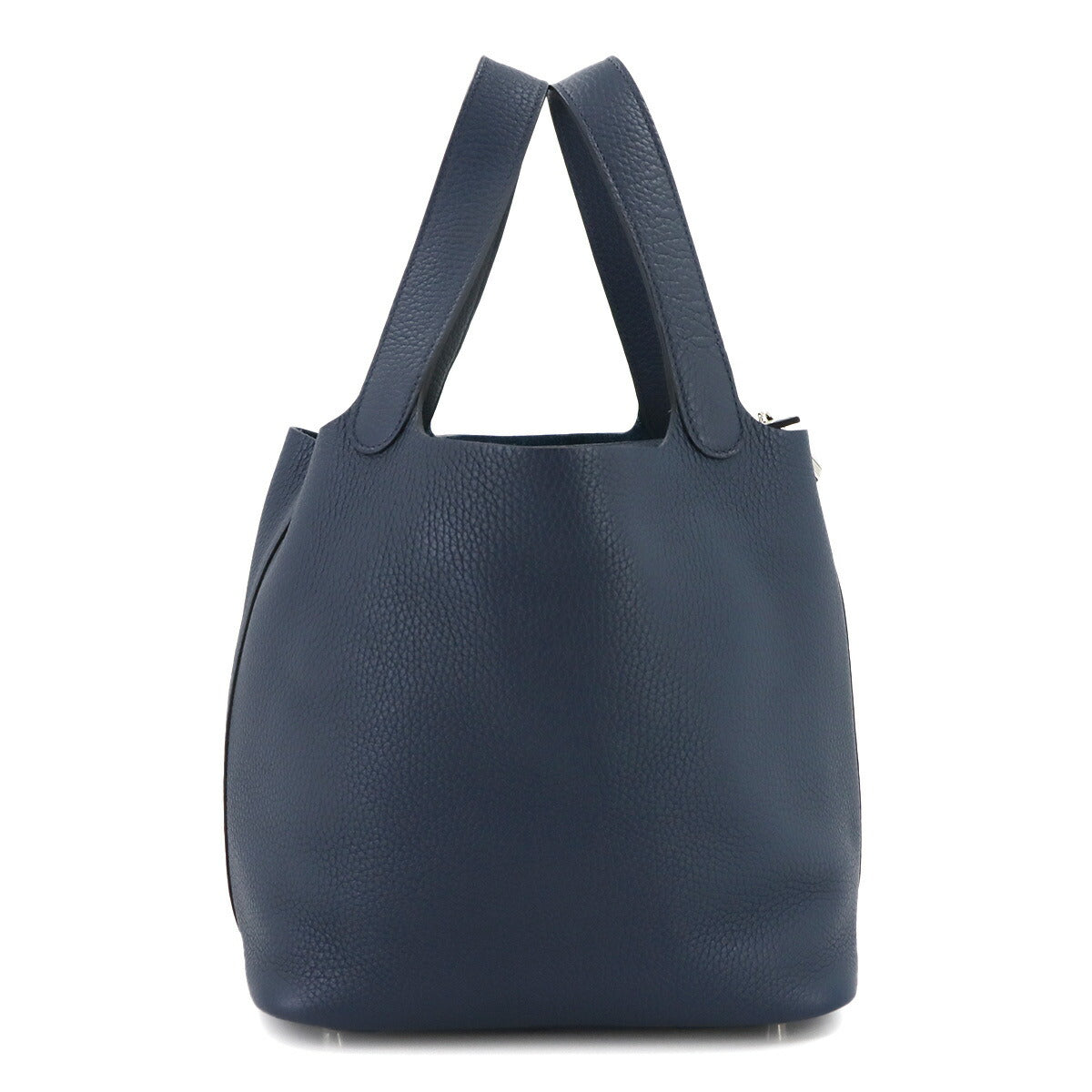 Picotin Lock MM Hand Bag Taurillon Clemence Bleu de Prusse