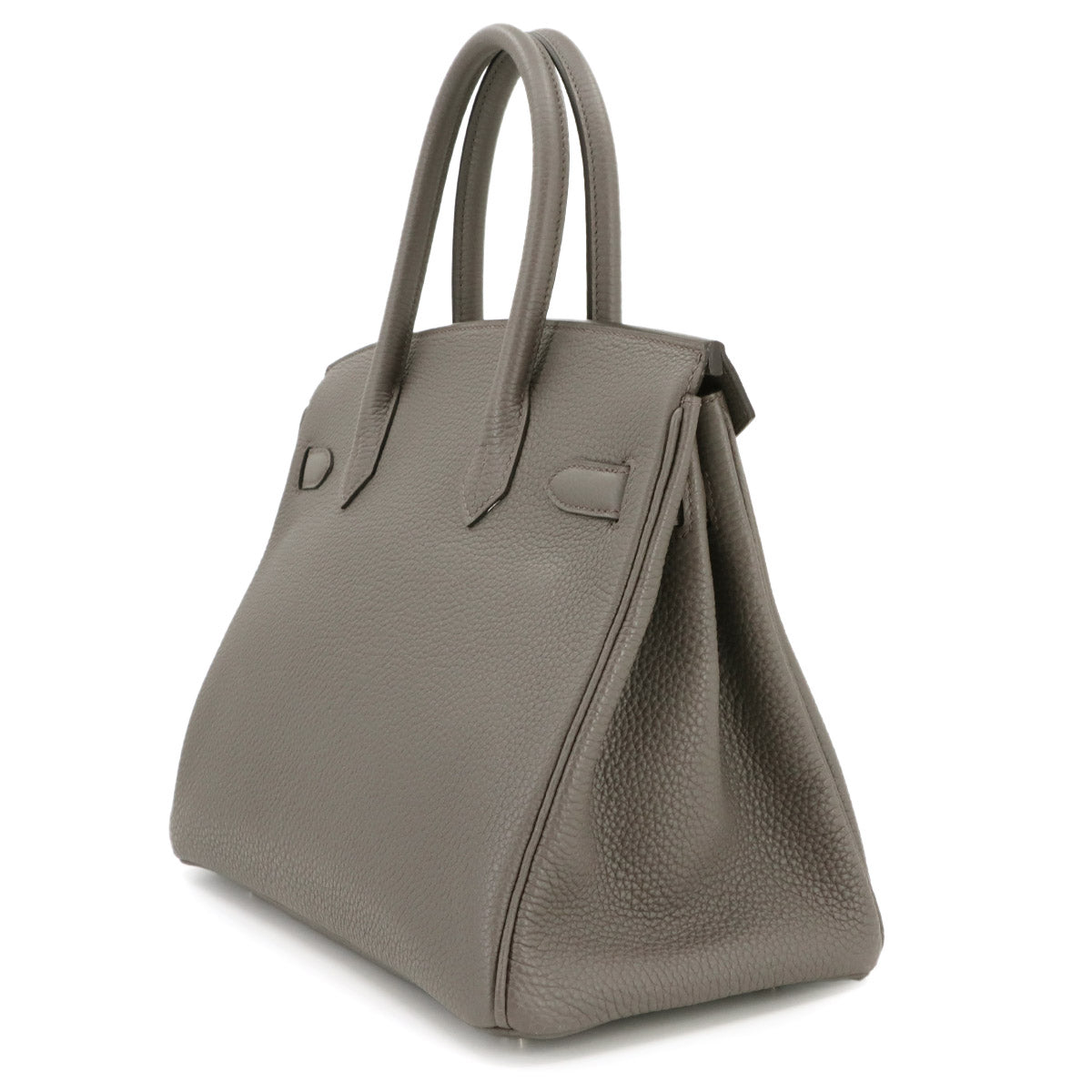 Birkin 30 Veau Togo Etain Hand Bag Grey Purse