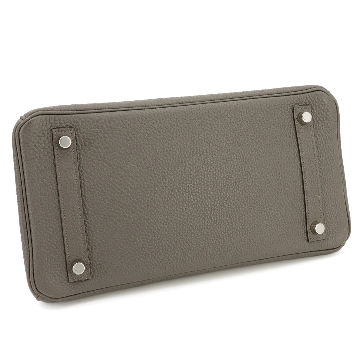 Birkin 30 Veau Togo Etain Hand Bag Grey Purse