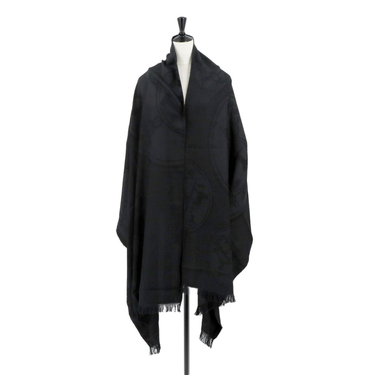 New Libris Stole Scarf Cashmere Soie Black Shawl Accessory