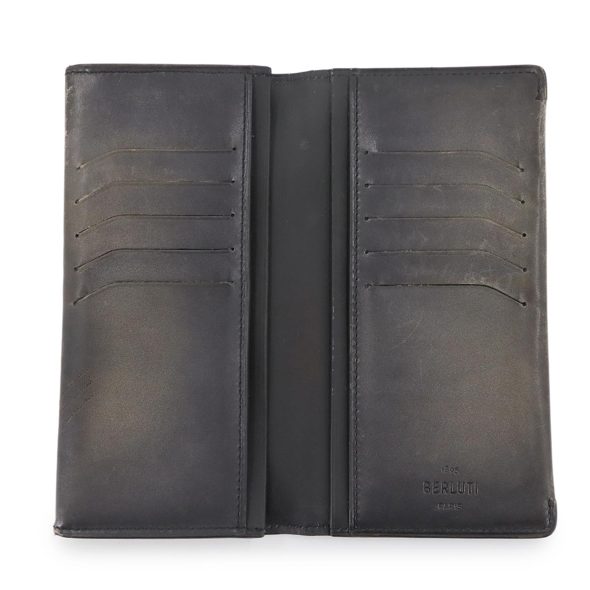 Calligraphy Espas Yen Scritto Long Wallet Leather Brown