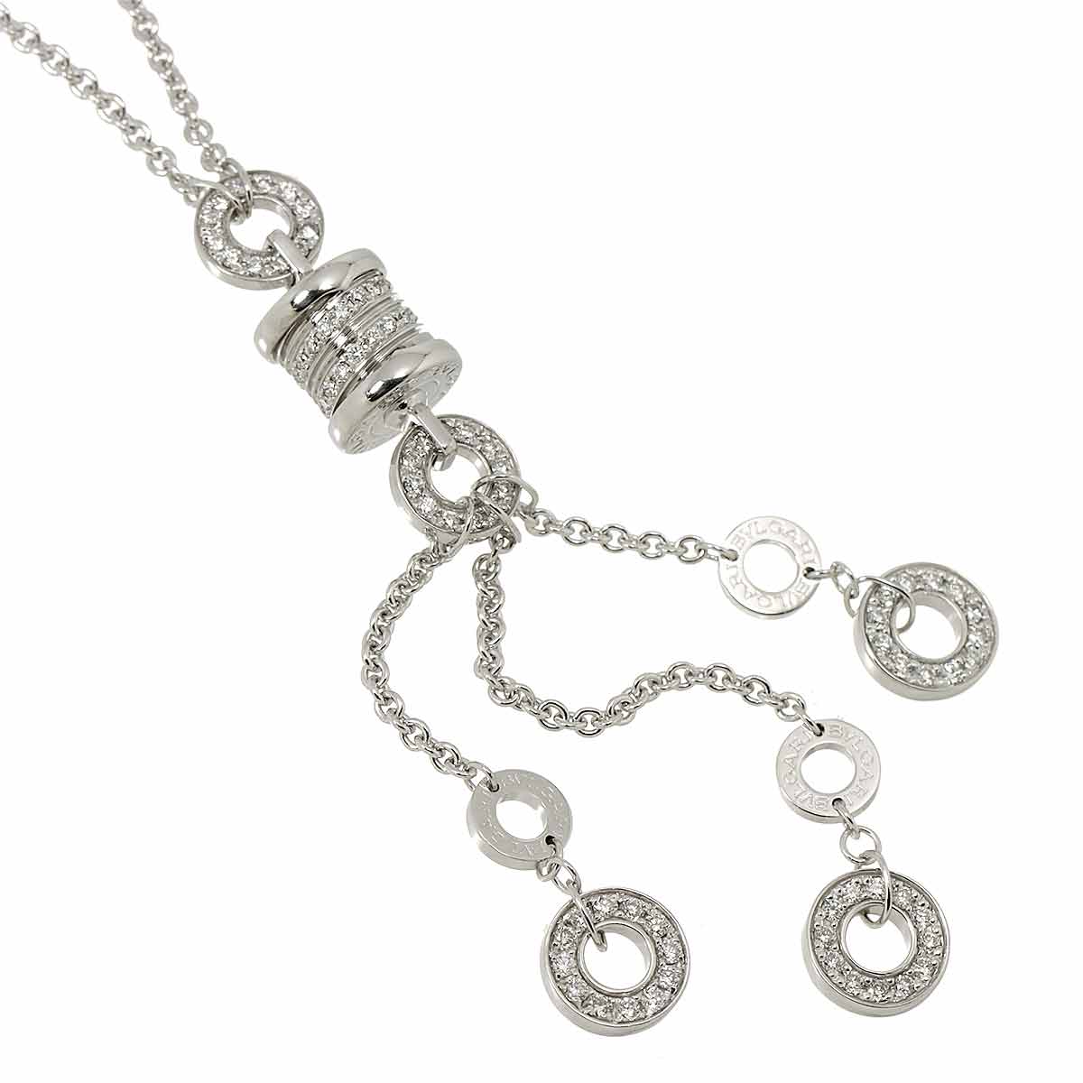 B-zero1 Element Diamond Necklace K18 18K WG White Gold 750