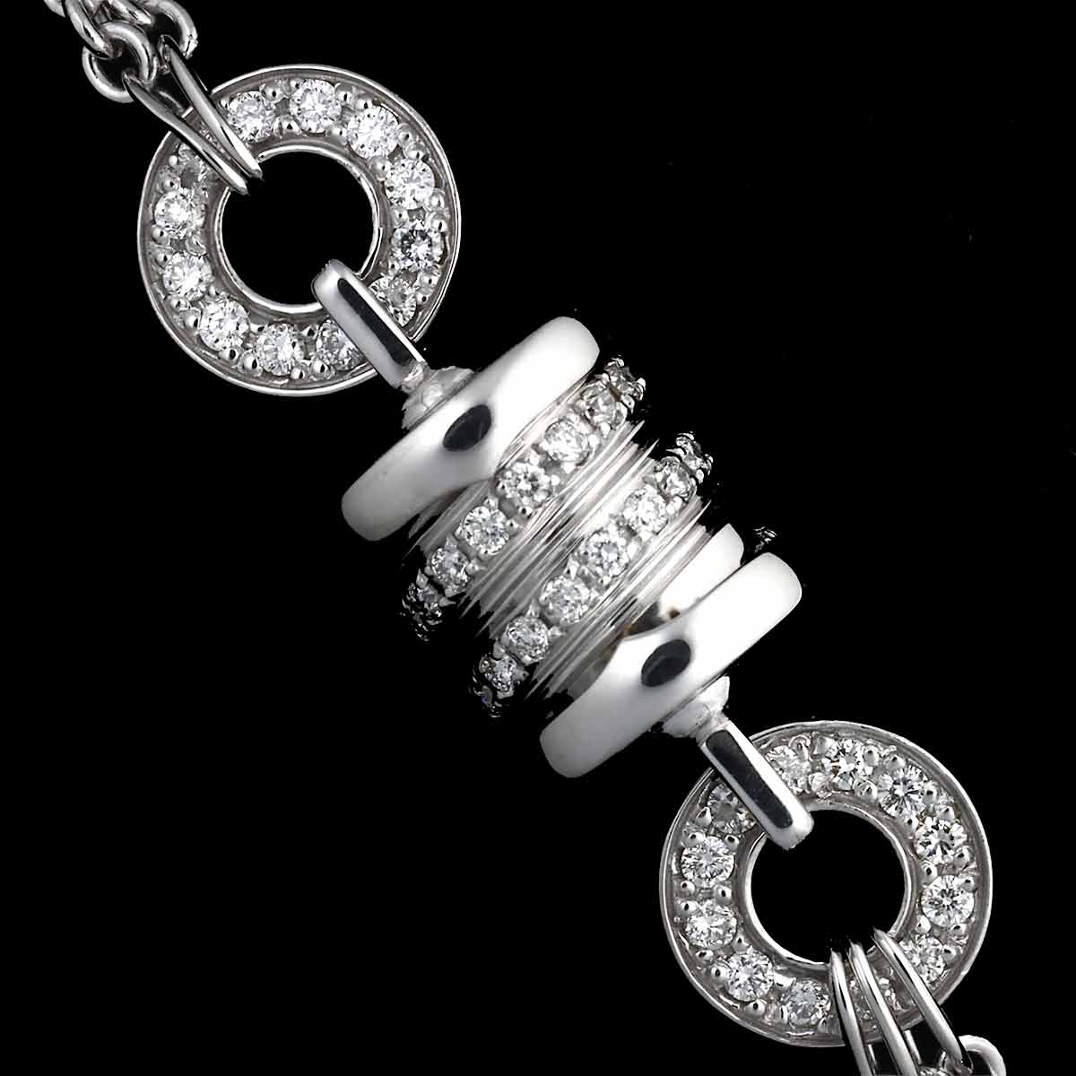 B-zero1 Element Diamond Necklace K18 18K WG White Gold 750