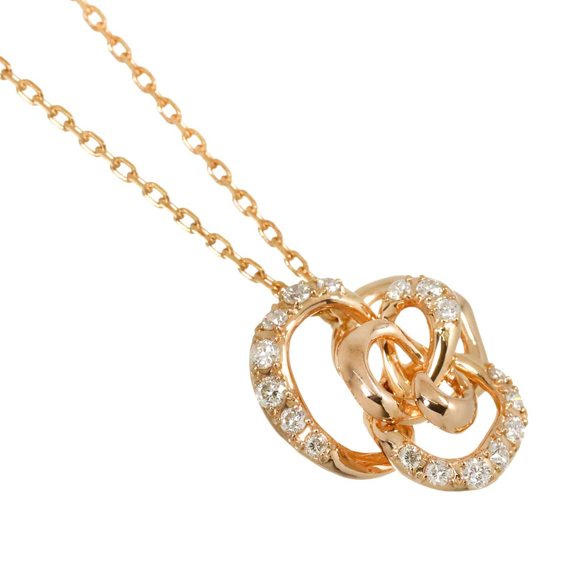Diamond 0.25ct Necklace 18K PG 750