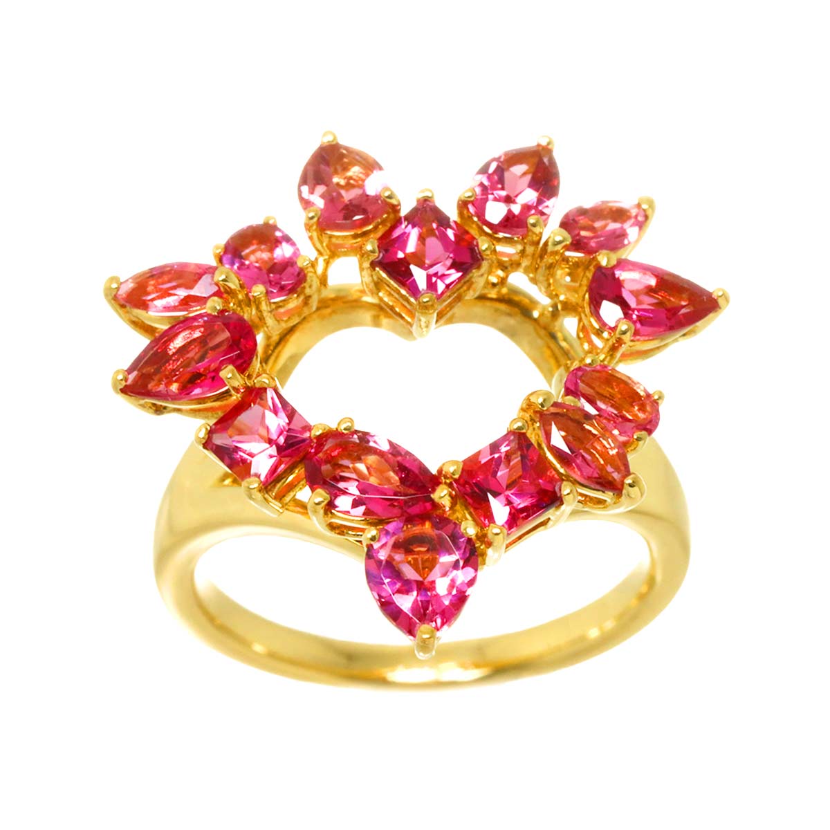 Tourmaline 2.11ct Ring 18K YG 750 size4.75-5(US)