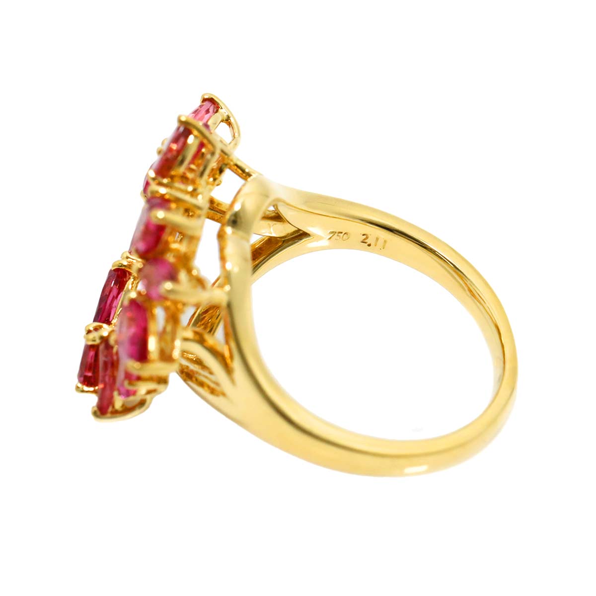 Tourmaline 2.11ct Ring 18K YG 750 size4.75-5(US)
