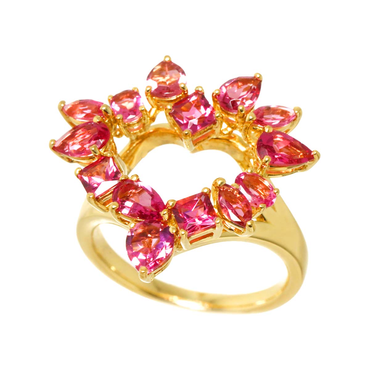 Tourmaline 2.11ct Ring 18K YG 750 size4.75-5(US)