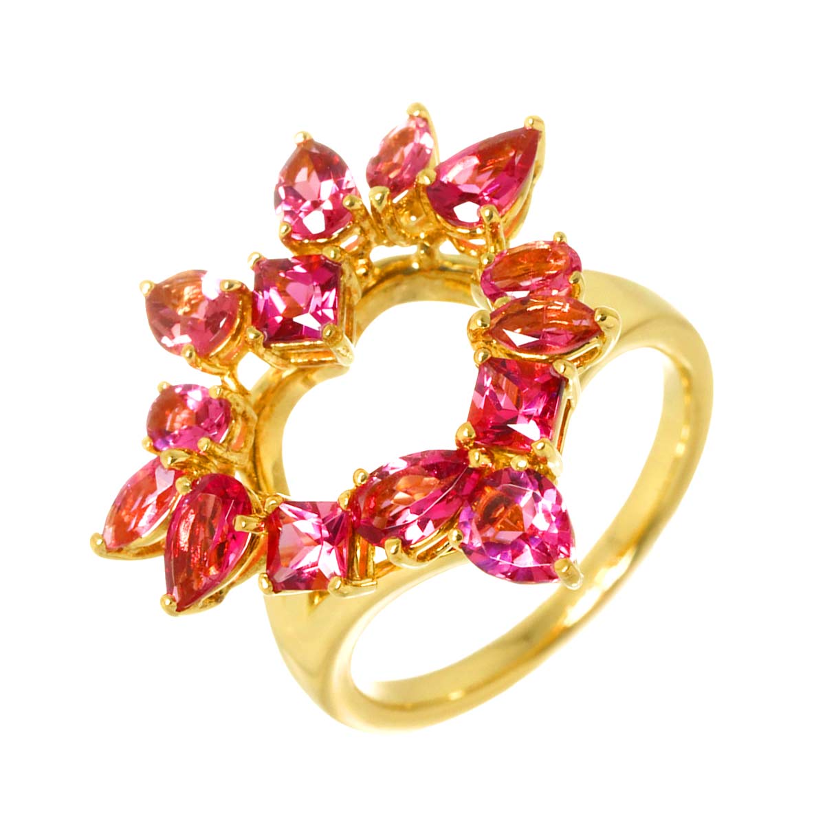 Tourmaline 2.11ct Ring 18K YG 750 size4.75-5(US)