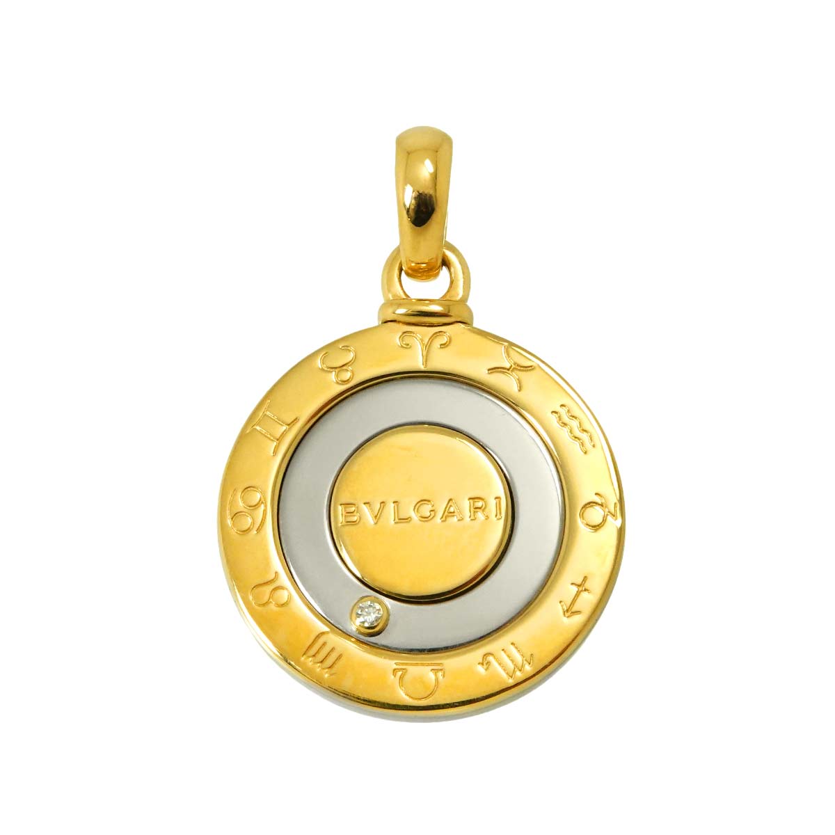 Constellation Diamond Pendant 18K Yelow Gold 750 SS STEEL