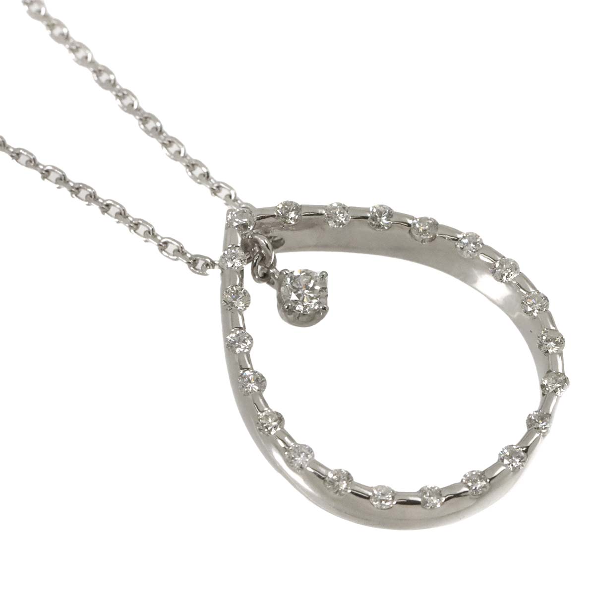 Diamond 0.37ct Necklace 18K WG 750