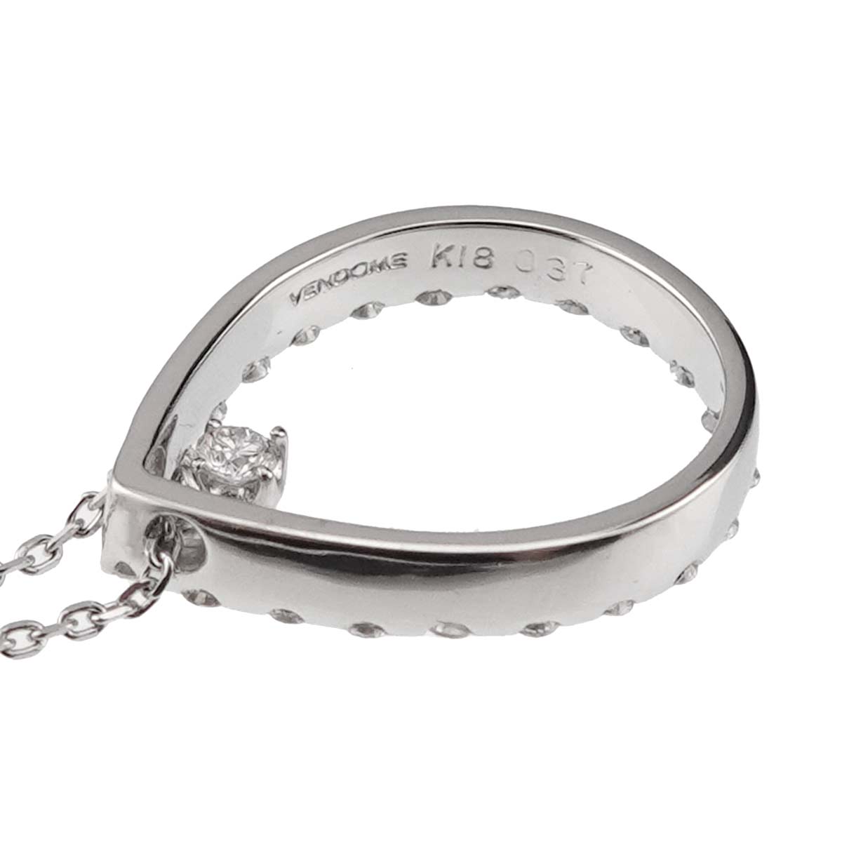 Diamond 0.37ct Necklace 18K WG 750