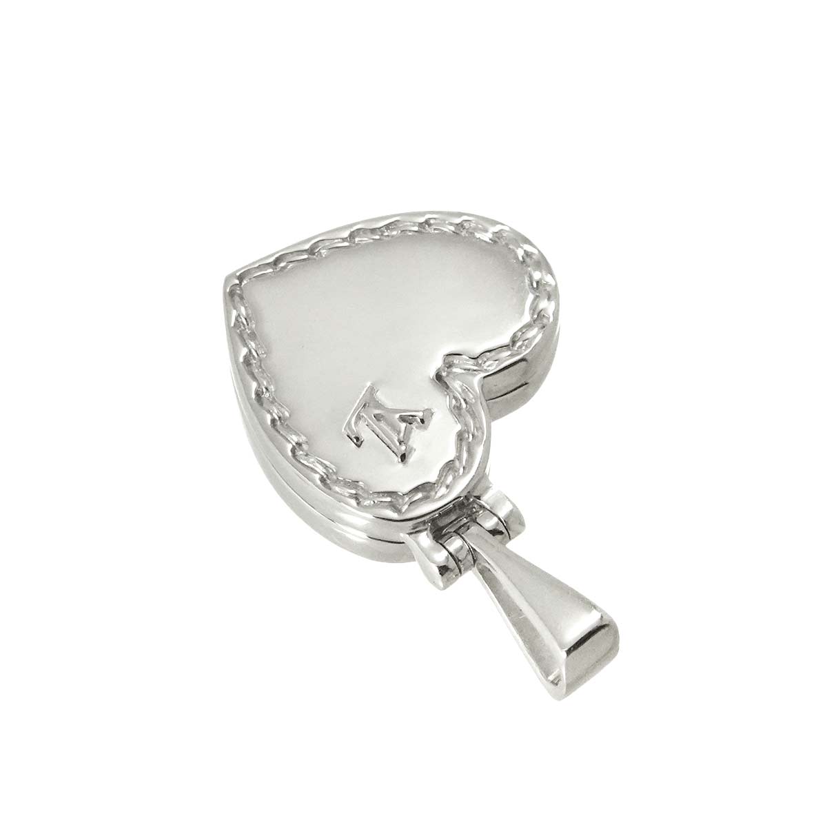 Pendentif Heart Locket Charm Pendant Top 18K WG 750