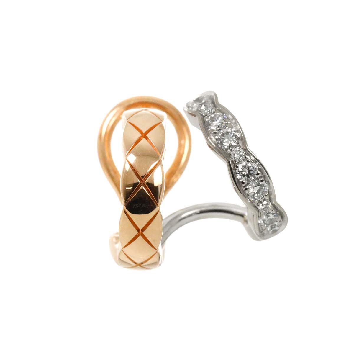 Coco Crush Diamond Earring Clip on 18K WG 750 One Piece only