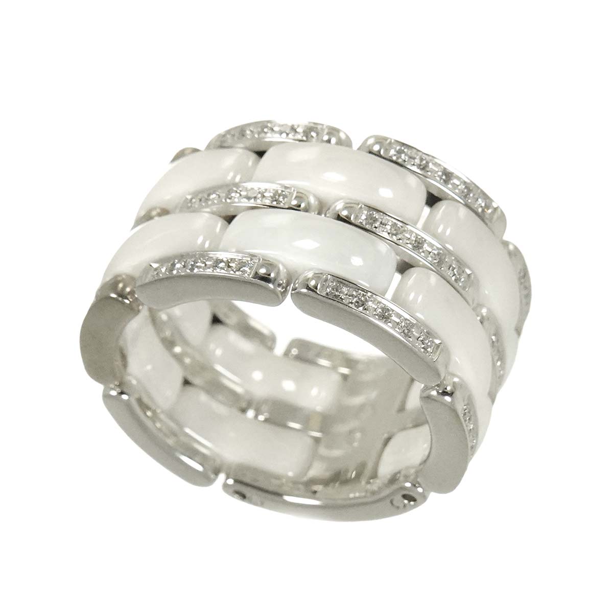 ULTRA Diamond LM Ring White Ceramic 18K WG 750 Size59 8.25(US)