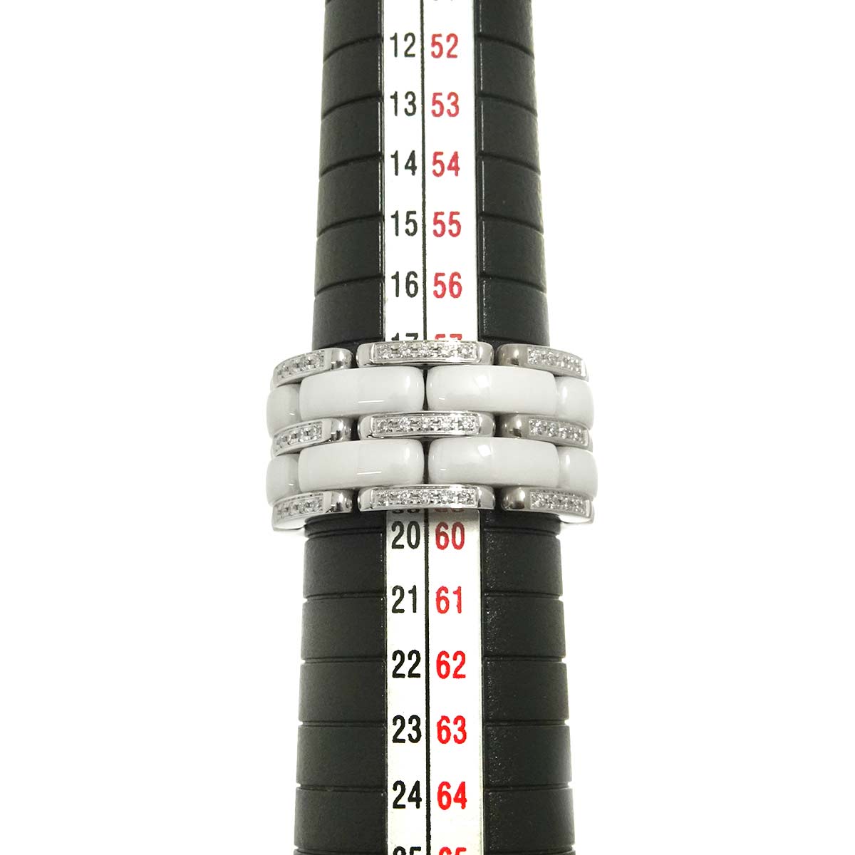 ULTRA Diamond LM Ring White Ceramic 18K WG 750 Size59 8.25(US)