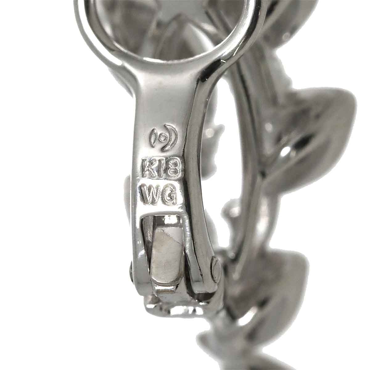 Diamond 0.16/0.16ct Earrings Clip on 18K White Gold 750
